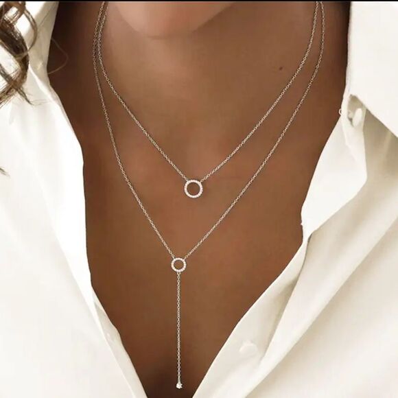 The Gotta Have it Delicate Lariat necklace with cubic zirconia in 925 silver - Picture 7 of 7